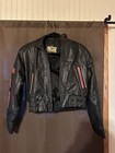 Vintage Betty Boop Maziar Leather Bommer Jacket Coat Black Biker