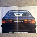 Audi 200 Uk Market Sales Brochure 1986 Turbo Quattro Saloon Avant Vintage