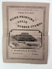 Rare Catalog - Hand Printing Rubber Stamps Sample Graphics 1883 Cook Andover Ct