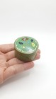 Vintage Asian Cloisonn   Enamel Brass Lidded Pill Box - Floral Motif