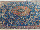 6x9 Blue Antique Oriental Rug Hand-knotted Real Vintage Handmade Worn Old Fine