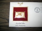 1997 Marshall Plan 50th Anniversary Gold Golden Cover Replica Stamp Fdc
