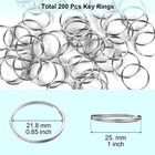 100 Pack Key Ring With Chain And Open Jump 1 Inch Split Round Keychain Rings Bul