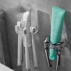 Toothbrush Holder Wall Mount Sucker Bathroom Suction Cup Toothpaste Storage Rack