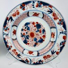 A Pair Of Antique Chinese Export Imari Porcelain Plates Qing Dynasty 22 5cm Wide