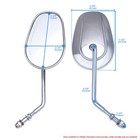 Chrome Motorcycle Long Stem Rearview Mirrors For Harley Davidson 1200 883 Custom