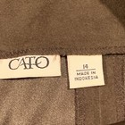 Cato Brown Faux Suede Maxi Skirt Womens Size 14 Paneled A-line Long Skirt