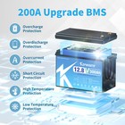12v 300ah Lifepo4 Battery Bms Solar 10 Years Lifespan 15000 deep Cycle Rv Camper
