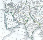 1835 Bradford Map Asia China Japan Korea India Arabia Persia Iran Nepal Tibet