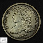 1833 Capped Bust Silver Dime 10c - Cleaned