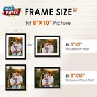 8x10 Picture Frame Set Of 2  Photo Frame With Hd Plexiglass  Display Pictures 5x
