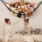 Stuffed Animal Storage Hammock Net Corner - Large Toy 1 Pack  Black 