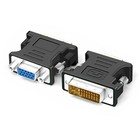 2pc Dvi-i Male Analog  24 5  To Vga Female  15-pin  Connector Adapter Desktop Pc
