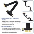 2 Pieces Pci E Pci Extension Cable Pcie Riser 1x Express 36pin With Gold Plat   