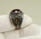 Vintage Sterling Kiwanis Ring Past Liet  Governor Size 10 1 2 12 3 Grams