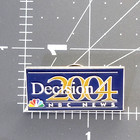 Nbc News Decision 2004 Election Coverage Television Media Pin Peacock Log Vtg