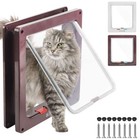 4 Way Locking Pet Cat Puppy Dog Magnetic Flap Door Entry   Exit Safe Gate Frame