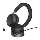 New Jabra Evolve2 75 Wireless Bluetooth Headset Usb-c Charging Pad Black