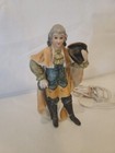 Vintage Underwriters Laboratories Portable Lamp 18th Century Man W  Hat 93 191