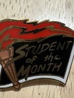 Vintage Student Of The Month Torch Lapel Pin