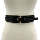 Women Stretch Skinny Elastic Boho Classic Flexible Size Full Grain Leather Belt