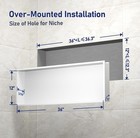 Bernkot Stainless Led Shower Niche 36 x12  White Dimmable No Tile Needed Remote