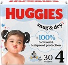 Huggies Size 4 Diapers  Snug   Dry Baby Diapers  Size 4 22-37 Lbs  30 Count     