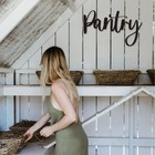 Pantry Metal Sign  Home Wall Art Decor  Black 12 Inches 