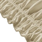 Wrap Around Bed Skirt Twin 15 Inch Drop White Elastic Dust Ruffle Easy Fit Khaki
