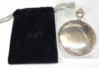 Vintage Empire Sterling Silver Purse Mirror With Velvet Pouch New Old Stock