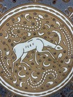 Original 1970s Dakas Keramik Greece Wall Hanging Plate 12 5  Large Deer Art