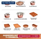 Gotham Steel Hammered 15 Pc Ceramic Cookware Set Nonstick  Induction Pots And Pa