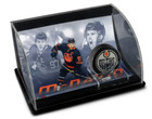 Connor Mcdavid Autographed Oilers Puck With  top Tier  Curve Display Uda Le 50