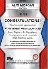 2021 Topps Us Olympic Team Achievement Medallions Relics Silver Alex Morgan  99
