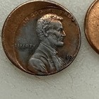19   Ugly Lincoln Memorial Cent Penny Off Struck Center   Blank Penny Error  141