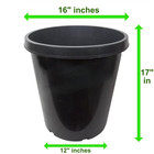  10-pack  - Green Oasis 15 Gallon Nursery Pots - Premium Heavy Duty Planter Pots
