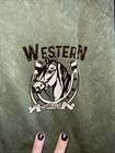 Pastel Palette Green Acid Washed Zip Up Horse Rodeo Hoodie New Youth Sz Large