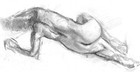 Original Charcoal Figure Drawing Female Nude Back Study Art Classical Realism 