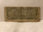 Confederate States America 50 Dollars Note Currency  1864