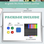 Gmaophy Dry Erase White Board  16inx12in Large Magnetic Desktop Whiteboard With 