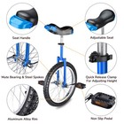 18 In Wheel Blue Unicycle Mountain Wheel Skid Proof Tire Balance Exercise