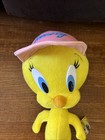Looney Tunes Tweety Bird Plush Stuffed Animal Pink Purple Baseball Cap 11in