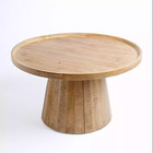 Round Natural Wood Coffee Table Hughes Living Room Rustic Accent Table