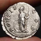 Geta Denarius 203ad Ancient Roman Empire Silver Coin Minerva Vf Rome Caesar