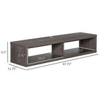 Wall Mount Media Console Floating Tv Stand Entertainment Center Unit Dark Grey