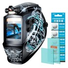 Trqwh Welding Helmet With Adjustable Shade And 2 5 Diopter Magnifying Lens