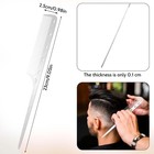 Metal Rat Tail Comb With Metal Pick Stainless Steel Hair Combs Flat Top Fine    