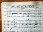 Lullaby Of Broadway Vtg Sheet Music From The Musical  1950 Edition W  Uke 