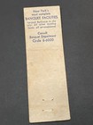 1940s Rare Vintage Matchbook Hotel Astor New York City Largest Ballroom In City