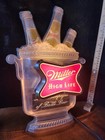 Vtg Miller High Life Champaign Of Bottle Beers Man Cave Ice Bucket Lighted Sign